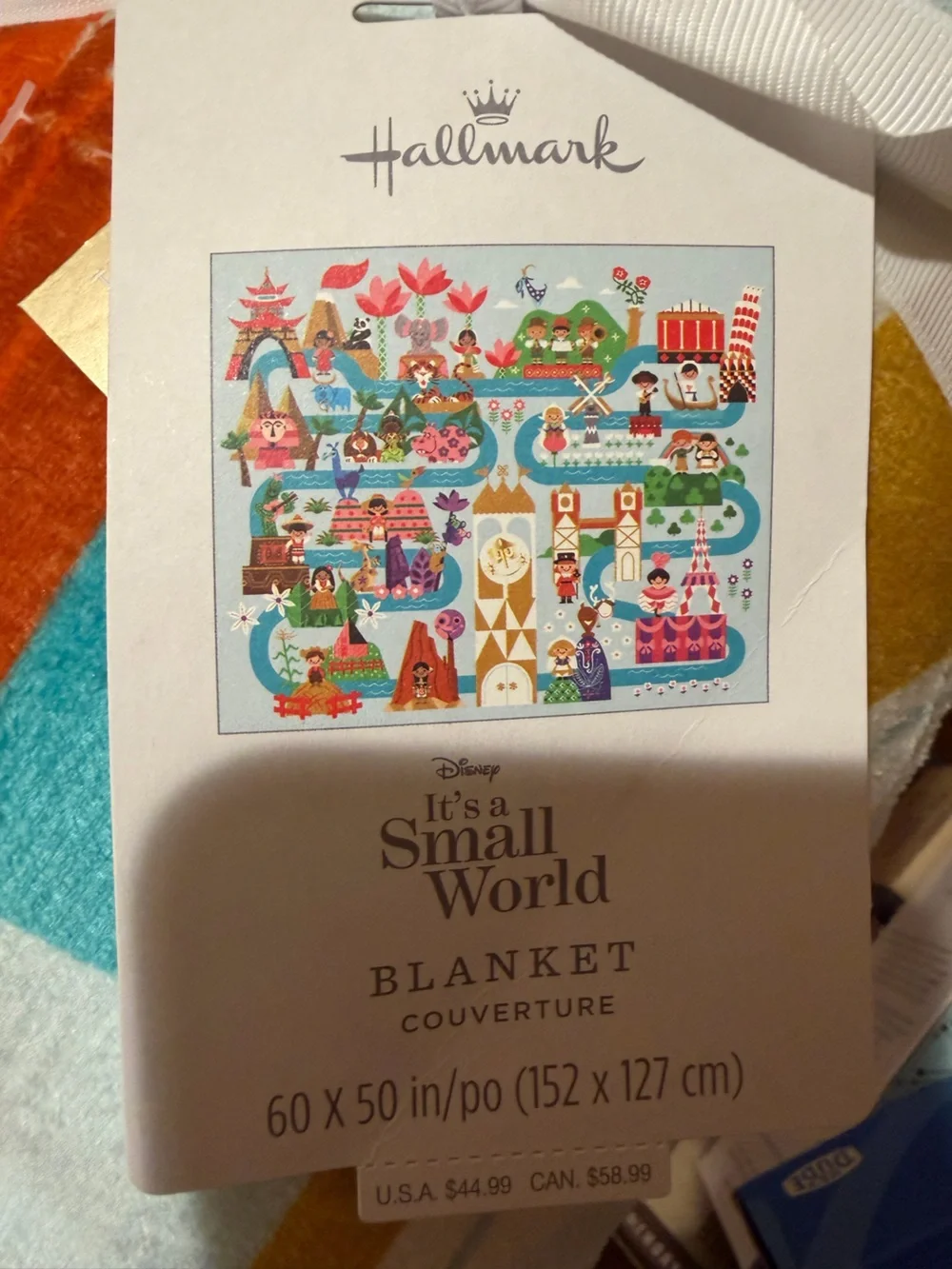 Hallmark Plush Disney Blanket It’s a Small World